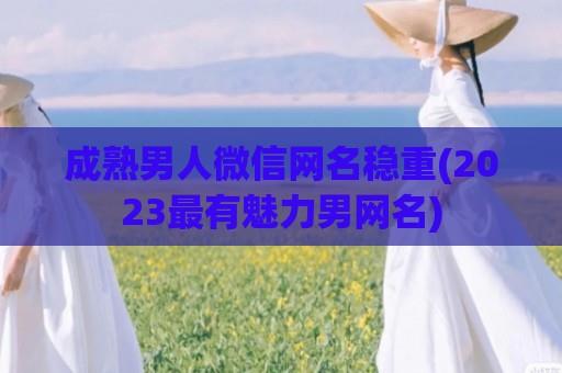 成熟男人微信网名稳重(2024最有魅力男网名)