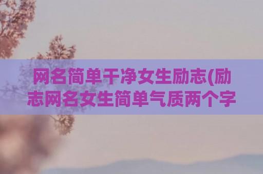 网名简单干净女生励志(励志网名女生简单气质两个字)